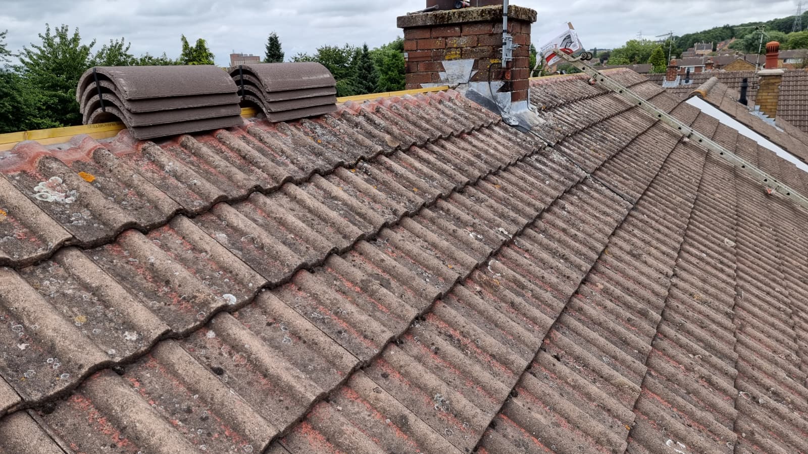 Ridge batten installed ready for dry-fix ridge tiles