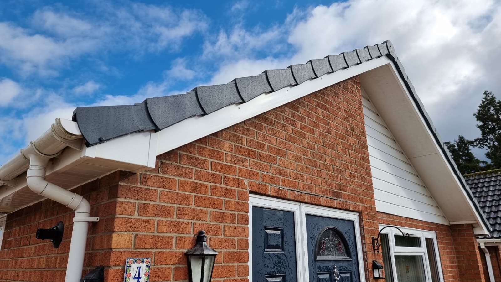 New fascias and dry verge caps on bungalow roofline
